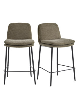 AMIR-Chaise de bar en tissu...