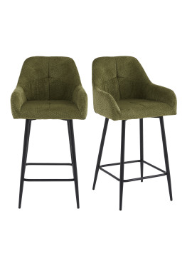 LEO, Chaise de bar en tissu...